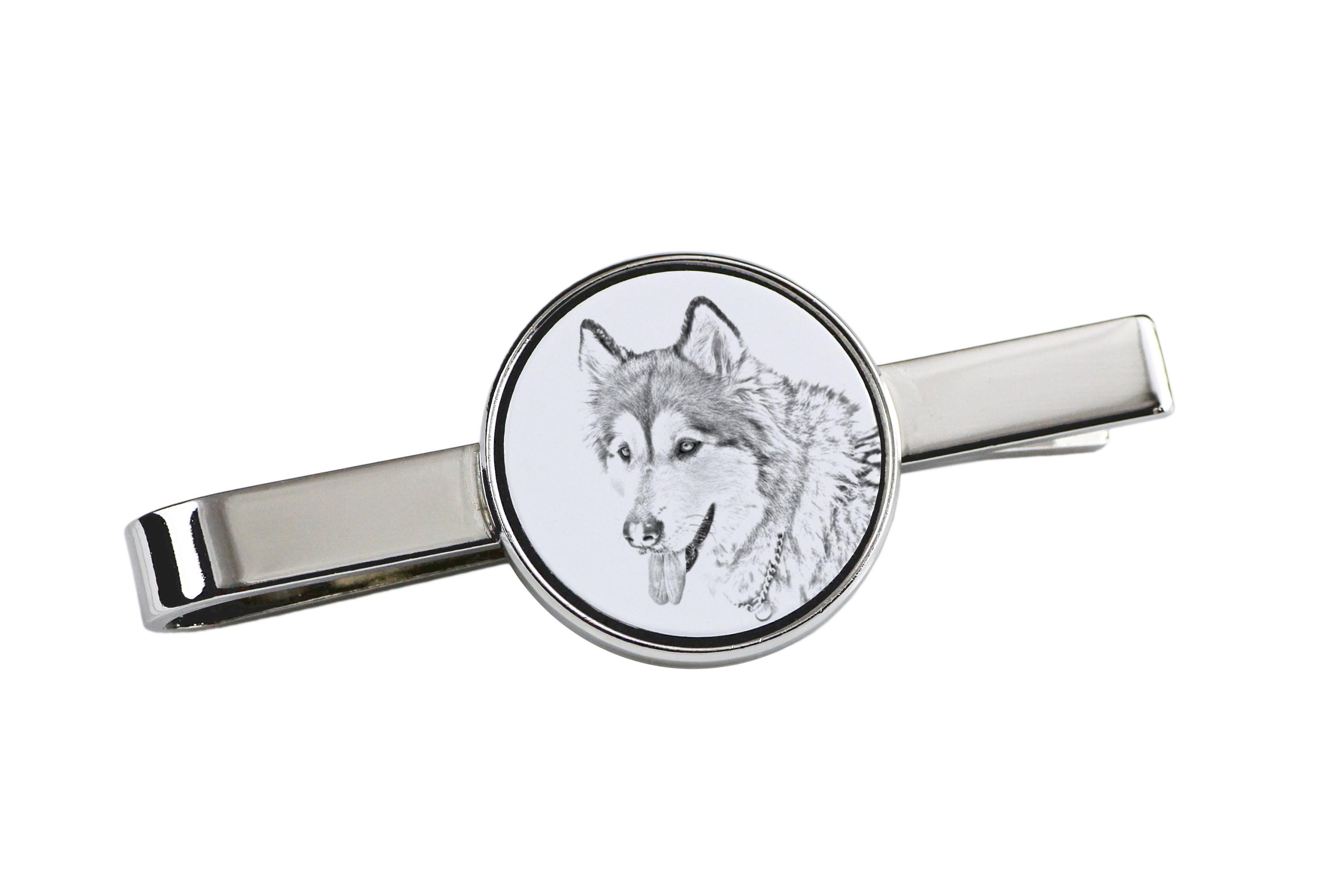 Alaskan Malamute - tie clip with a dog, personalized tie clip, a unique gift for a man from the Art-Dog brand
Alaskan Malamute - tie clip with a dog, personalized tie clip, a unique gift for a man from the Art-Dog brand