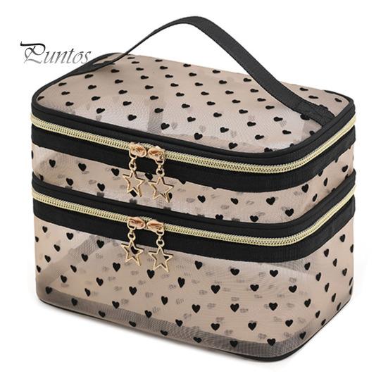 Сетчатая косметичка, двухслойная, прозрачная, с легким доступом, многофункциональная косметичка с двойной застежкой-молнией для кистей для макияжа светло-коричневого
Сетчатая косметичка, двухслойная, прозрачная, с легким доступом, многофункциональная косметичка с двойной застежкой-молнией для кистей для макияжа светло-коричневого