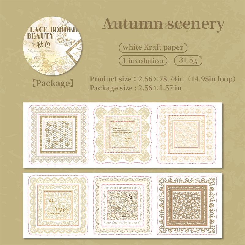 65mm*2m Lace Border Background Decoration Die-cutting tape DIY Manual Scrapbook Calendar Card Decoration Marking Stationery
65mm*2m Lace Border Background Decoration Die-cutting tape DIY Manual Scrapbook Calendar Card Decoration Marking Stationery