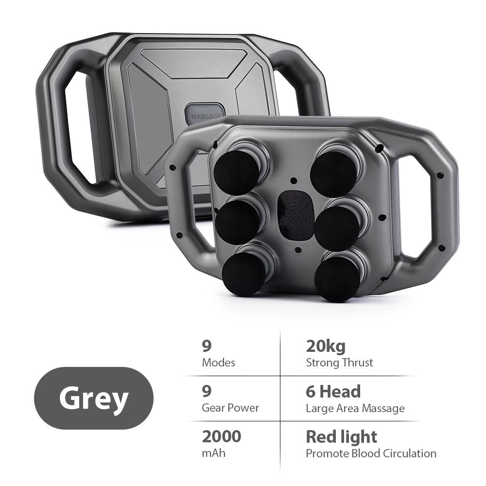 Шестиголовый пистолет для фасции, высокочастотный вибрационный массажер для тела, массажер для спины, талии, шеи, плеч, бедер, массажер для фасции серый
Шестиголовый пистолет для фасции, высокочастотный вибрационный массажер для тела, массажер для спины, талии, шеи, плеч, бедер, массажер для фасции серый