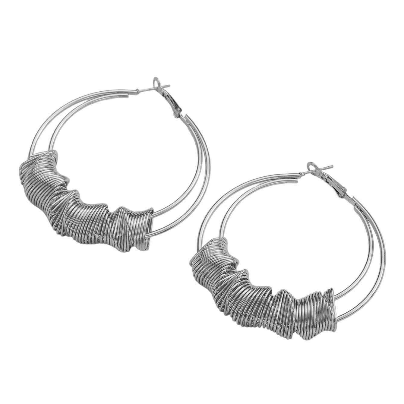 Exaggerated Earrings, Fashionable and Trendy Earrings срібний
Exaggerated Earrings, Fashionable and Trendy Earrings срібний