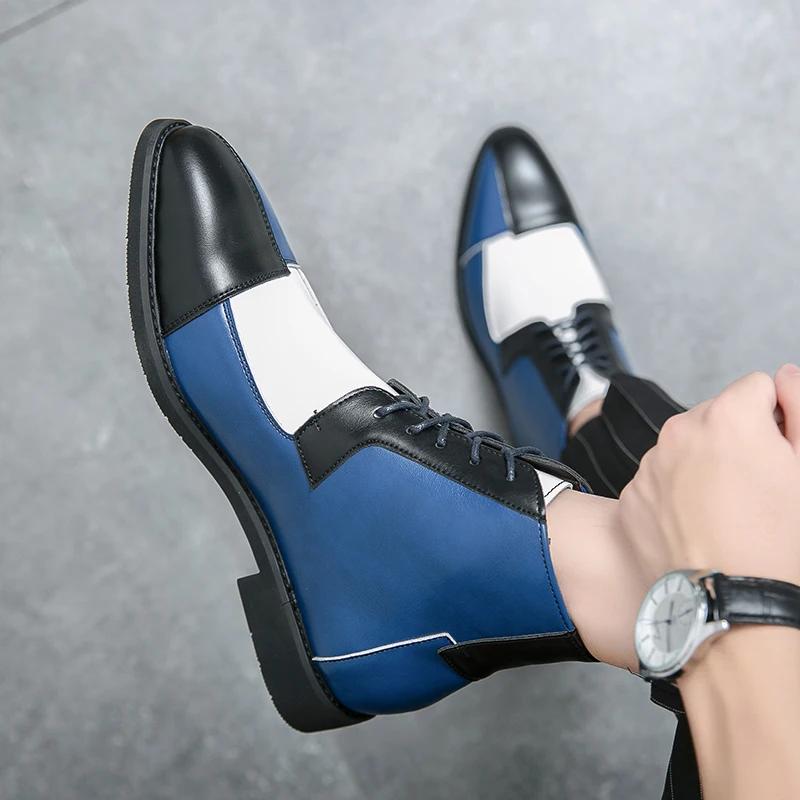 Мужские новые модные ботинки Челси с острым носком в английском стиле, многоцветные, с шнуровкой, ботильоны 38-48, мужские ботинки 44 синий
Мужские новые модные ботинки Челси с острым носком в английском стиле, многоцветные, с шнуровкой, ботильоны 38-48, мужские ботинки 44 синий