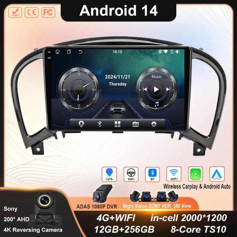 Android 14 Car Radio Multimedia Video Player For Nissan Juke YF15 2010-2014 GPS Navigation Head Unit Carplay WIFI 4G No 2din DVD
Android 14 Car Radio Multimedia Video Player For Nissan Juke YF15 2010-2014 GPS Navigation Head Unit Carplay WIFI 4G No 2din DVD