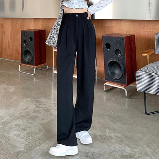 Yousheng Women Suit Pants Button Zipper Fly High Waist Long Trousers Solid Color Straight Wide Leg Office Lady Pants S коричневый
Yousheng Women Suit Pants Button Zipper Fly High Waist Long Trousers Solid Color Straight Wide Leg Office Lady Pants S коричневый
