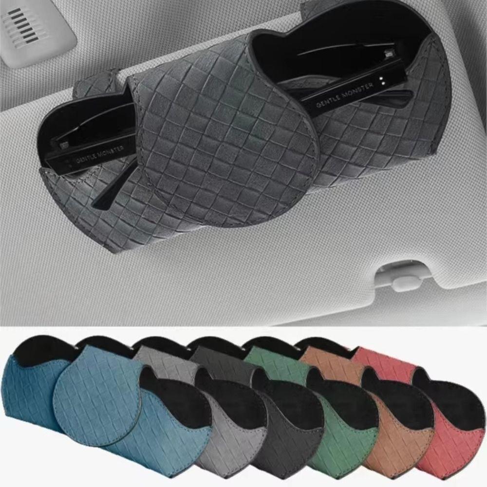 Organizer Car Sunglasses Holder Plaid Leather Car Eyeglasses Storage Clip Storage Supplies коричневий
Organizer Car Sunglasses Holder Plaid Leather Car Eyeglasses Storage Clip Storage Supplies коричневий