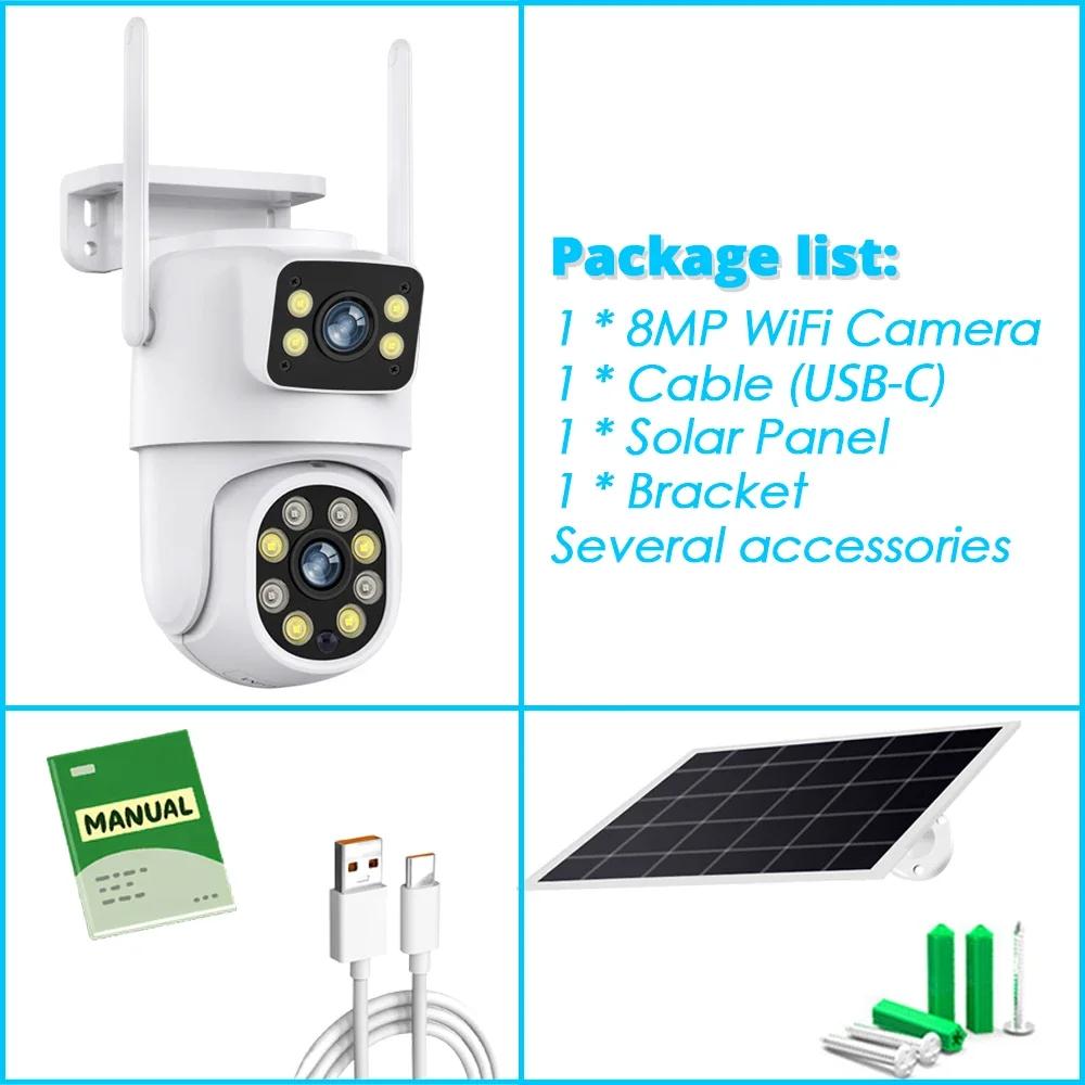 Tuya Smart 4K 8MP Screen Solar Camera Outdoor Wireless WiFi PTZ Dual Lens Security Protection Auto Tracking CCTV Cameras новий колір автомобіля
Tuya Smart 4K 8MP Screen Solar Camera Outdoor Wireless WiFi PTZ Dual Lens Security Protection Auto Tracking CCTV Cameras новий колір автомобіля