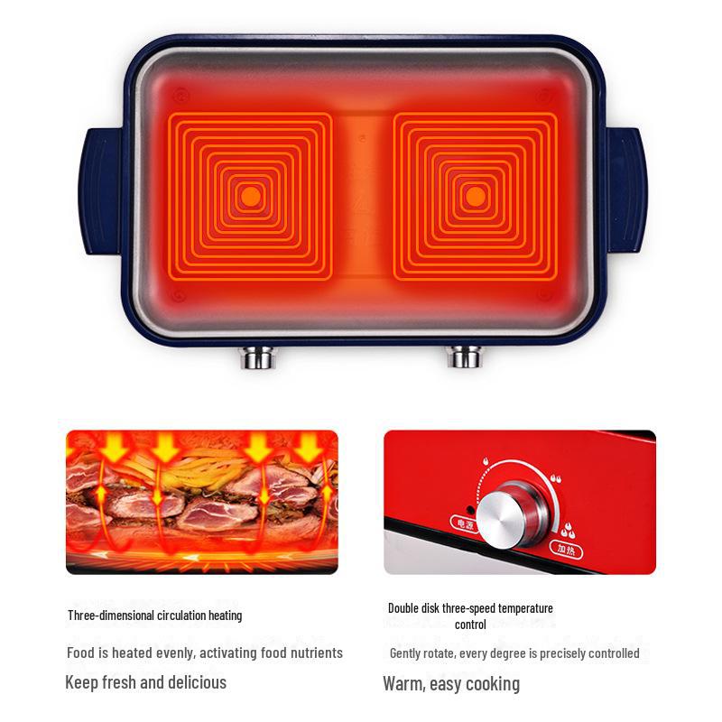 110V Multi-Functional Electric Hot Pot with Dual Flavors & Grill - Compact for Home Use Unit
110V Multi-Functional Electric Hot Pot with Dual Flavors & Grill - Compact for Home Use Unit