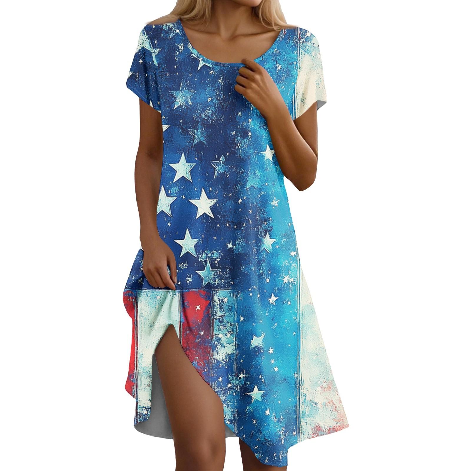 Платье бохо с коротким рукавом для женщин, повседневное, свободного кроя, летний сарафан с принтом и карманами S
Платье бохо с коротким рукавом для женщин, повседневное, свободного кроя, летний сарафан с принтом и карманами S