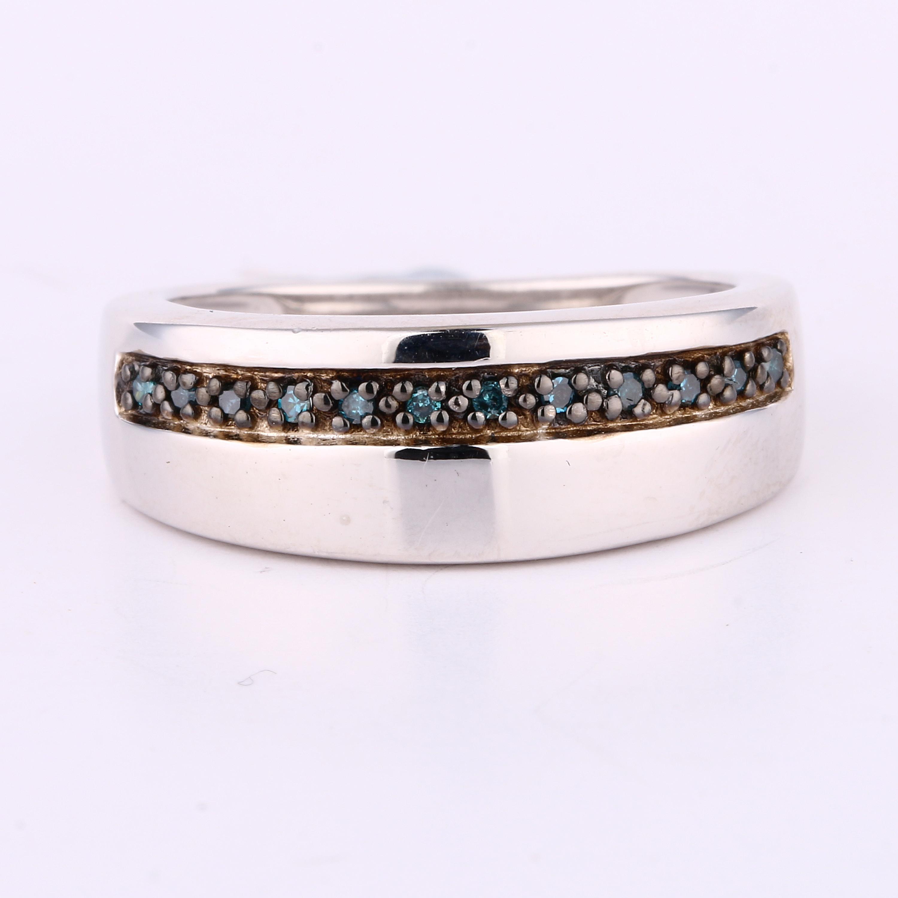 Blue Diamond Ring 925 Sterling Silver Rhodium Plated Fine Jewelry Gift for Her срібний
Blue Diamond Ring 925 Sterling Silver Rhodium Plated Fine Jewelry Gift for Her срібний