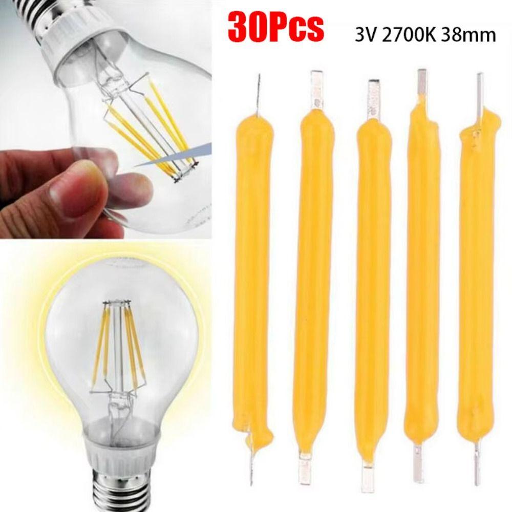 30Pcs Incandescent Light Accessories Bulb Lamp Parts DC3V LED Beads Durable COB LED Filament
30Pcs Incandescent Light Accessories Bulb Lamp Parts DC3V LED Beads Durable COB LED Filament