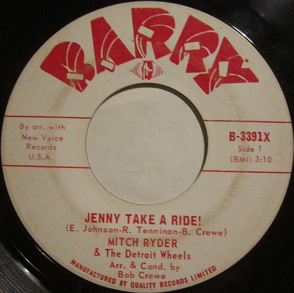 7inch Record MITCH RYDER & THE DETROIT WHEELS - Jenny Take A Ride! / Baby Jane (Mo- B3391X Barry 1965 Canada Rock Used
7inch Record MITCH RYDER & THE DETROIT WHEELS - Jenny Take A Ride! / Baby Jane (Mo- B3391X Barry 1965 Canada Rock Used