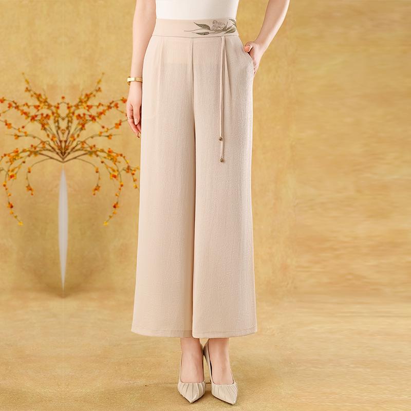 Chinese Embroidered High-Waist Wide-Leg Cropped Pants for Women 2XL бежевый
Chinese Embroidered High-Waist Wide-Leg Cropped Pants for Women 2XL бежевый