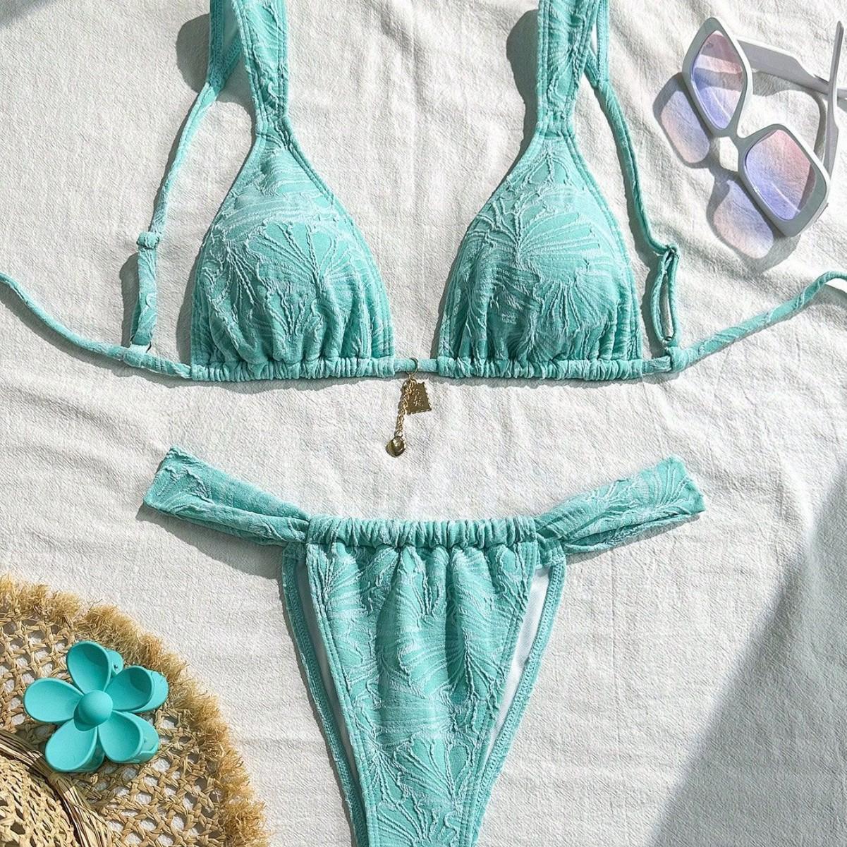 Women s Two Piece Bikini Swimsuit Set with Metal Accents S
Women s Two Piece Bikini Swimsuit Set with Metal Accents S