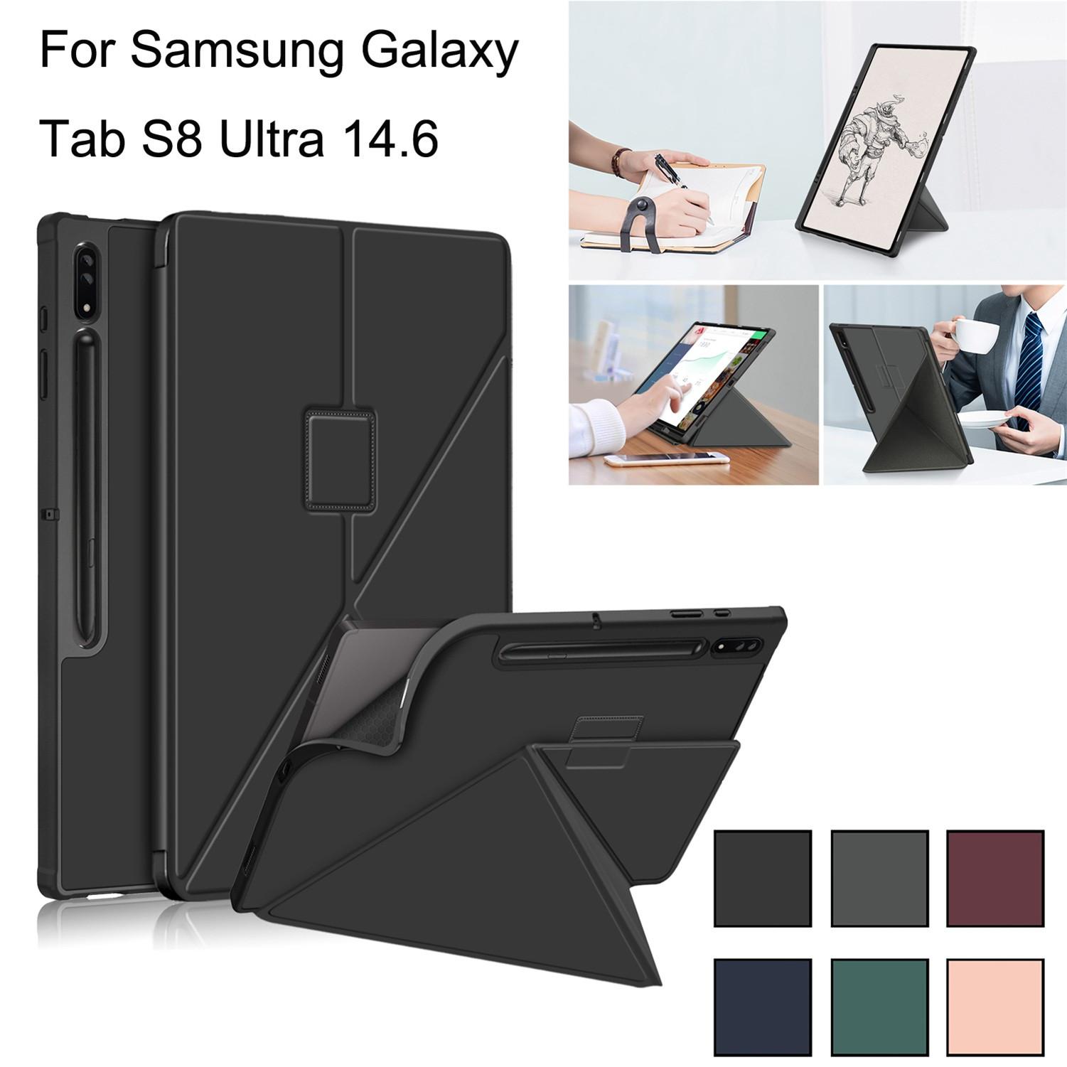 Чехол для Galaxy Tab S8 Ultra 14,6 дюймов с подставкой для карандашей, складной чехол-подставка Galaxy Tab S8 2022 SM-X900/X906
Чехол для Galaxy Tab S8 Ultra 14,6 дюймов с подставкой для карандашей, складной чехол-подставка Galaxy Tab S8 2022 SM-X900/X906