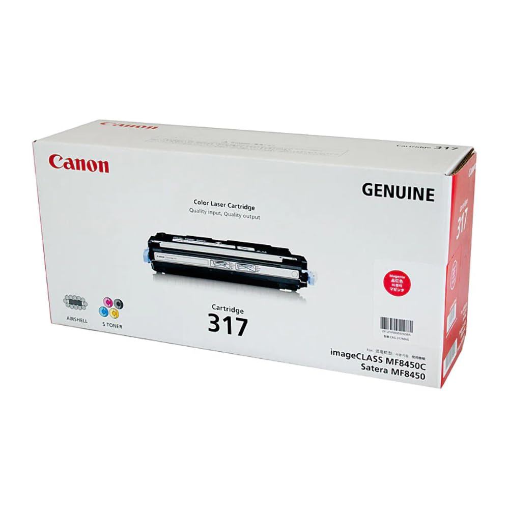 CANON Toner Cartridge 317 Magenta Genuine/2576B003 (4,000 sheets) CN-EP317MGJ
CANON Toner Cartridge 317 Magenta Genuine/2576B003 (4,000 sheets) CN-EP317MGJ