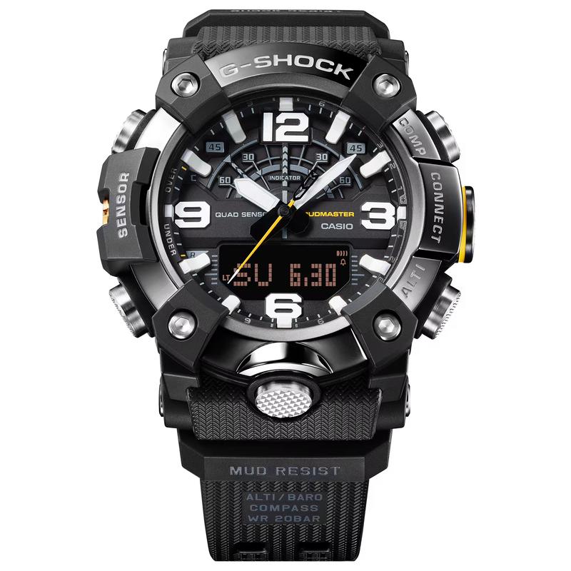 CASIO MASTER OF G-LAND series 200 meters waterproof, shock-resistant and mud-resistant, Bluetooth connection, calendar, Quartz, resin st GG-B100XMB-1A чорний
CASIO MASTER OF G-LAND series 200 meters waterproof, shock-resistant and mud-resistant, Bluetooth connection, calendar, Quartz, resin st GG-B100XMB-1A чорний