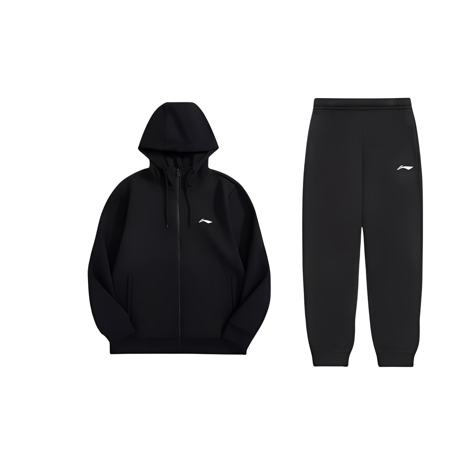 Li-Ning Minimalist Brand Logo Printed Hoodie Long Sleeve Sweatshirt With Cuffed Casual Sports Suit Unisex Tracksuit Black AWDUH53-1+AKLSG35-1 XL
Li-Ning Minimalist Brand Logo Printed Hoodie Long Sleeve Sweatshirt With Cuffed Casual Sports Suit Unisex Tracksuit Black AWDUH53-1+AKLSG35-1 XL