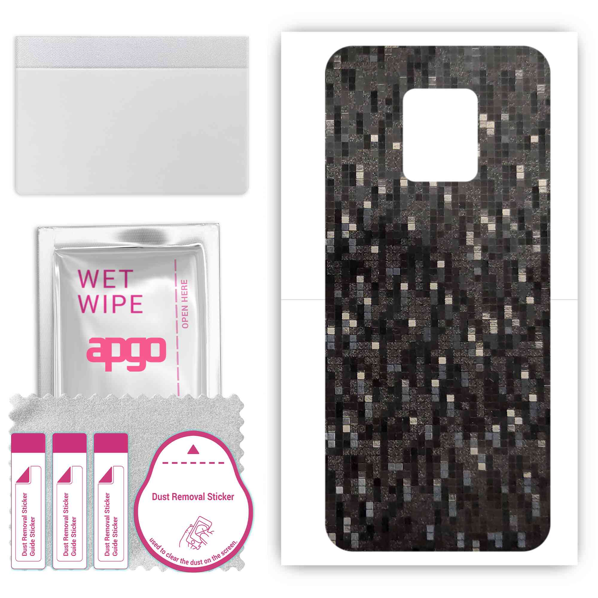 apgo Protective Skin Sticker for the back compatible with Xiaomi Poco M2 Pro, Wrap Film, Foil, Vinyl - Pattern Carbon Black Pixel
apgo Protective Skin Sticker for the back compatible with Xiaomi Poco M2 Pro, Wrap Film, Foil, Vinyl - Pattern Carbon Black Pixel