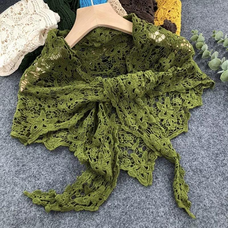 Чистый хлопок Защита шеи Кружевная ажурная треугольная косынка Шарф-крючок Летняя шаль С юбкой на подтяжках Детская уличная 155*35cm зелёный
Чистый хлопок Защита шеи Кружевная ажурная треугольная косынка Шарф-крючок Летняя шаль С юбкой на подтяжках Детская уличная 155*35cm зелёный