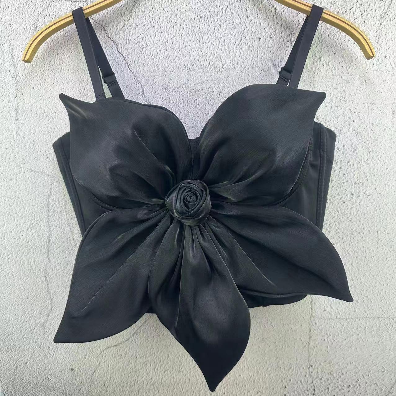 Ручная работа Большой цветок Однотонный Маленький топ на бретелях Элегантный Ретро Сценический стиль Весенний Топ-корсет Рыбья кость Облегающий Майки и топы 40/90 чёрный
Ручная работа Большой цветок Однотонный Маленький топ на бретелях Элегантный Ретро Сценический стиль Весенний Топ-корсет Рыбья кость Облегающий Майки и топы 40/90 чёрный