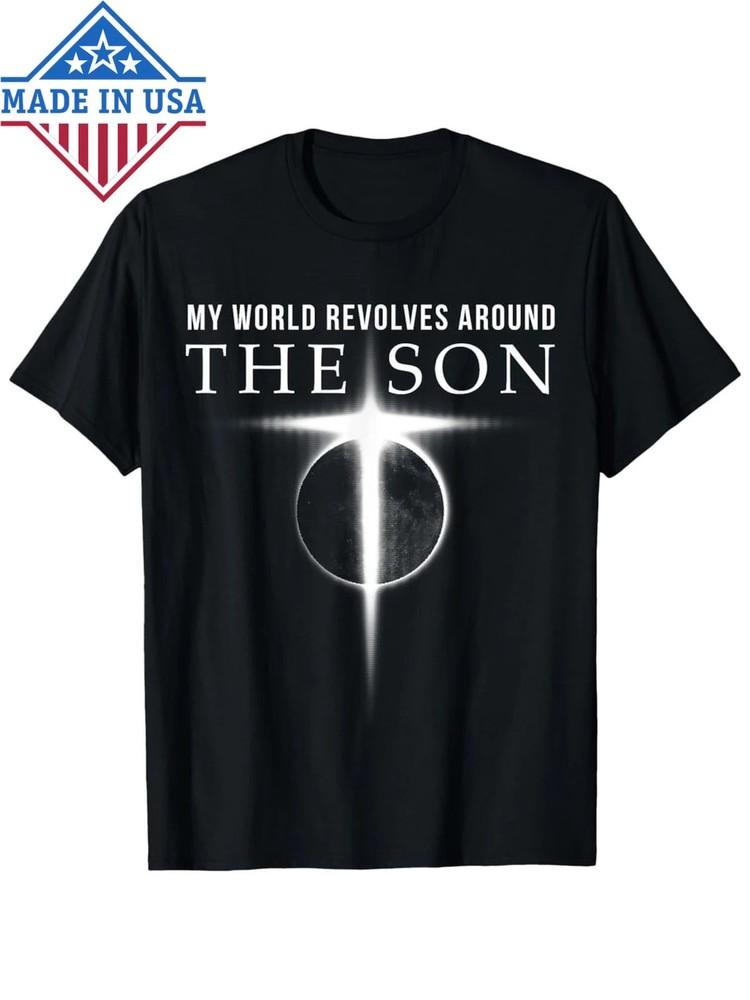 Men s Christian Graphic T-Shirt - My World Revolves Around The Son Cross Desig 4XL
Men s Christian Graphic T-Shirt - My World Revolves Around The Son Cross Desig 4XL