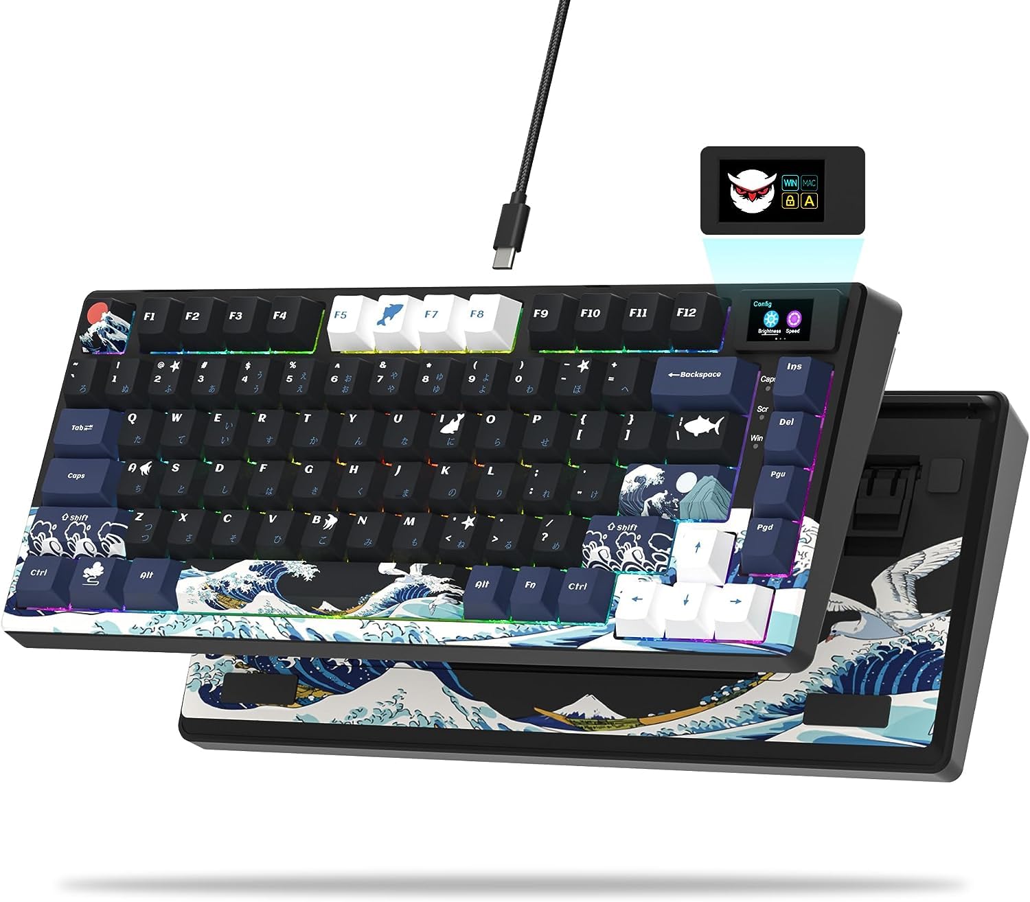 Womier Gaming Keyboard Japanese Layout Keyboard Color Keyboard Wired RGB Custom Keyboard Media Display Mechanical Gaming Keyboard Prelub Stabilizer
Womier Gaming Keyboard Japanese Layout Keyboard Color Keyboard Wired RGB Custom Keyboard Media Display Mechanical Gaming Keyboard Prelub Stabilizer
