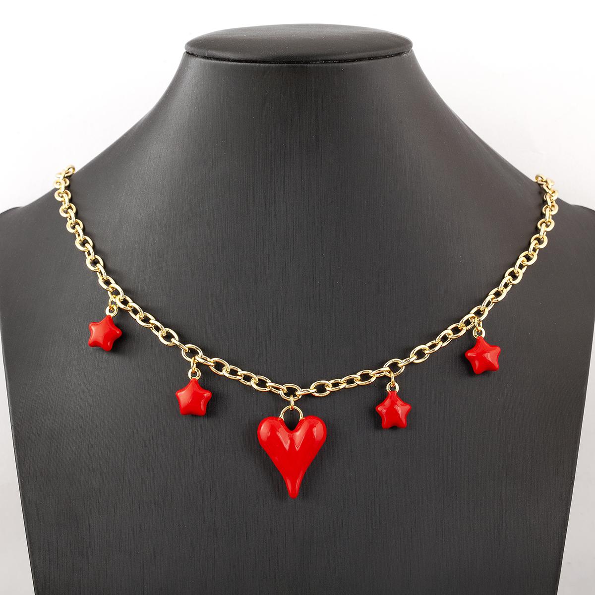 Nidin Classic New Design 5 Styles Choice Enamel Red Heart/Star Charm Pendant Necklace For Women Female Fashion Versatile Jewelry
Nidin Classic New Design 5 Styles Choice Enamel Red Heart/Star Charm Pendant Necklace For Women Female Fashion Versatile Jewelry