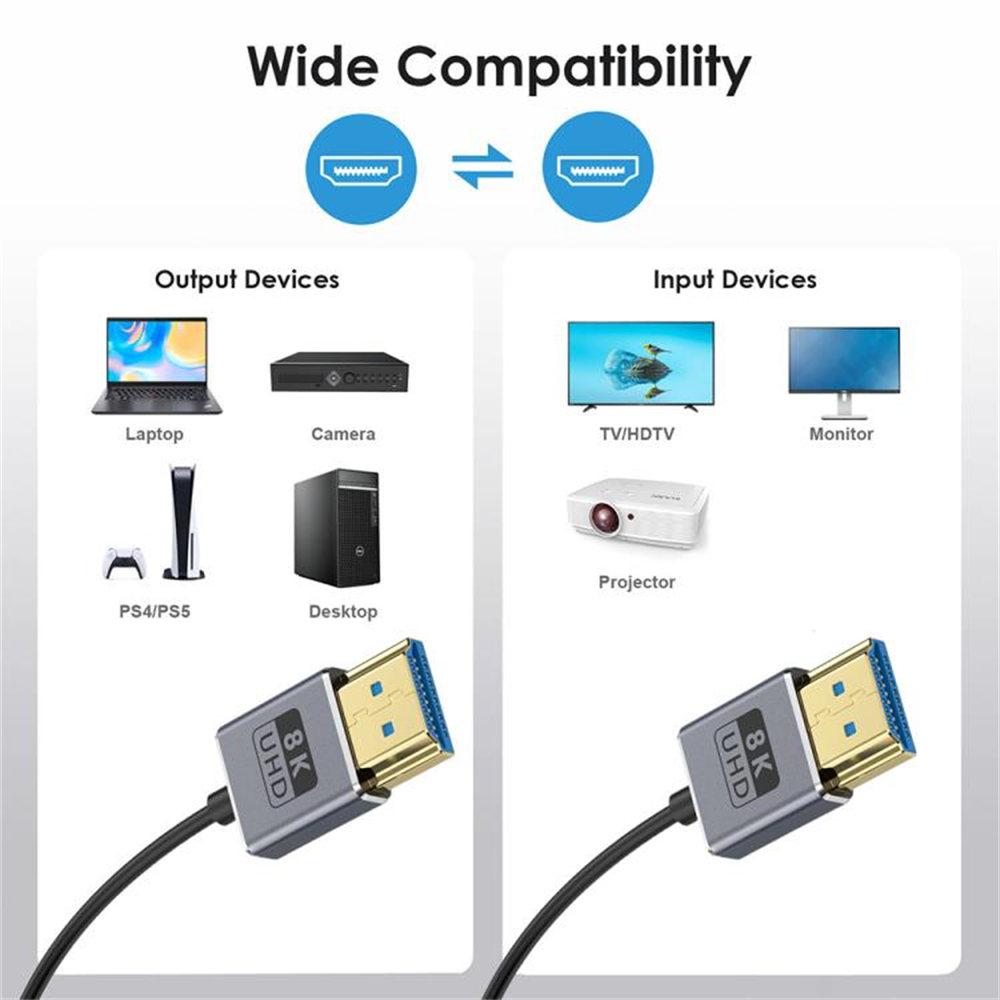 0.7m Spring Coaxial 8K 48Gbps HDMI 2.1 Cable HD Video Straight to Straight Port Adapter Cord As Shown A
0.7m Spring Coaxial 8K 48Gbps HDMI 2.1 Cable HD Video Straight to Straight Port Adapter Cord As Shown A