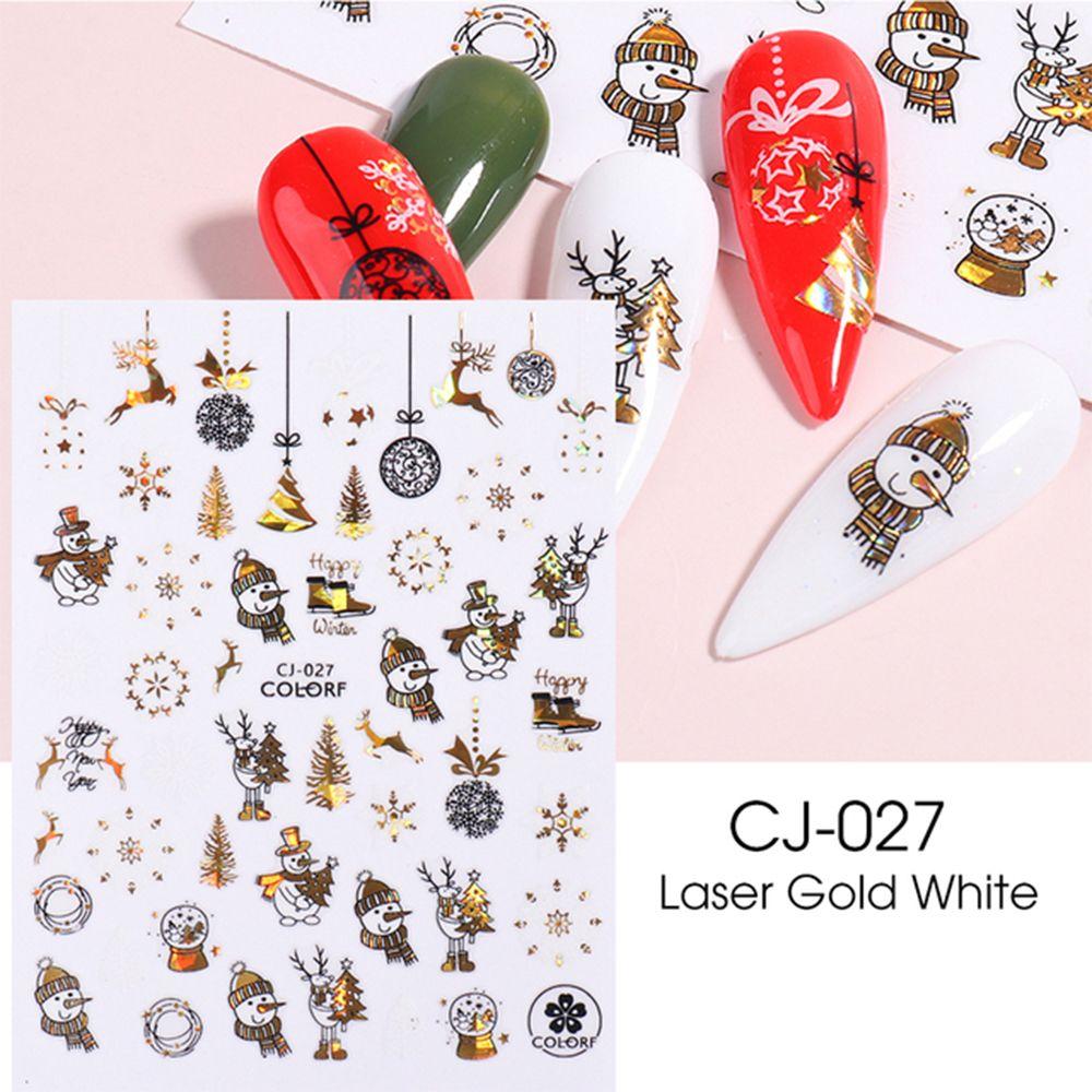 Manicure Santa Claus Elk Xmas New Year 3D Glitter Gold White Holographics Nail Stickers CJ-027
Manicure Santa Claus Elk Xmas New Year 3D Glitter Gold White Holographics Nail Stickers CJ-027