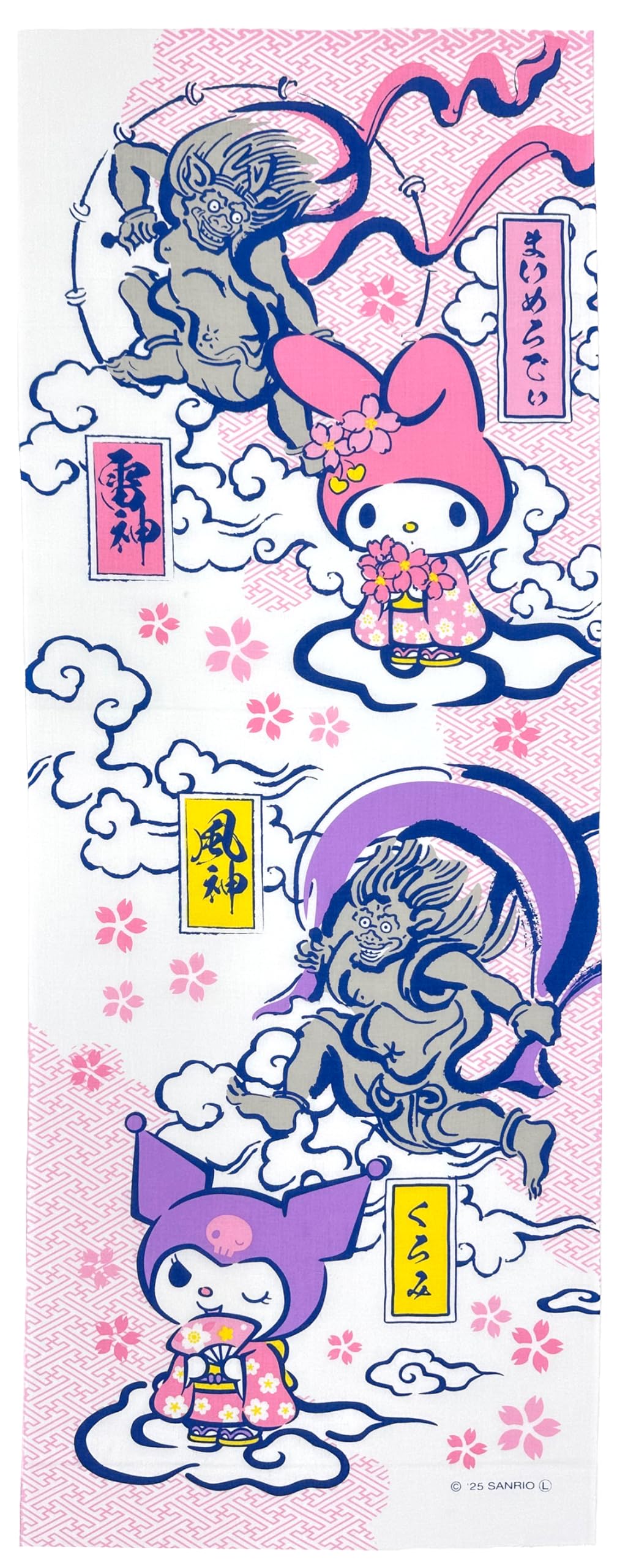 Sanrio Japanese Pattern Tenugui My Melody Kuromi Made in Japan Towel, & Fujin Raijin Gift, фиолетовый
Sanrio Japanese Pattern Tenugui My Melody Kuromi Made in Japan Towel, & Fujin Raijin Gift, фиолетовый