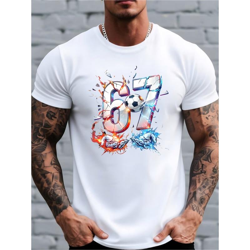 European sizes Men S Graphic Tee - number and Soccer Design with Fingers Up & Streetwear Casual Short Sleeve Crew Neck T-Shirt, Comfortable S белый
European sizes Men S Graphic Tee - number and Soccer Design with Fingers Up & Streetwear Casual Short Sleeve Crew Neck T-Shirt, Comfortable S белый