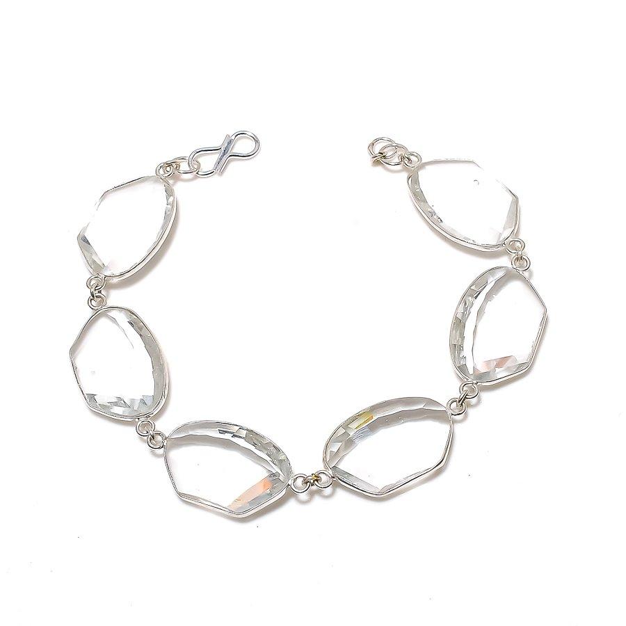 Браслет ручной работы из стерлингового серебра 925 пробы с натуральным белым топазом, 7–8 дюймов, E3R08
Браслет ручной работы из стерлингового серебра 925 пробы с натуральным белым топазом, 7–8 дюймов, E3R08