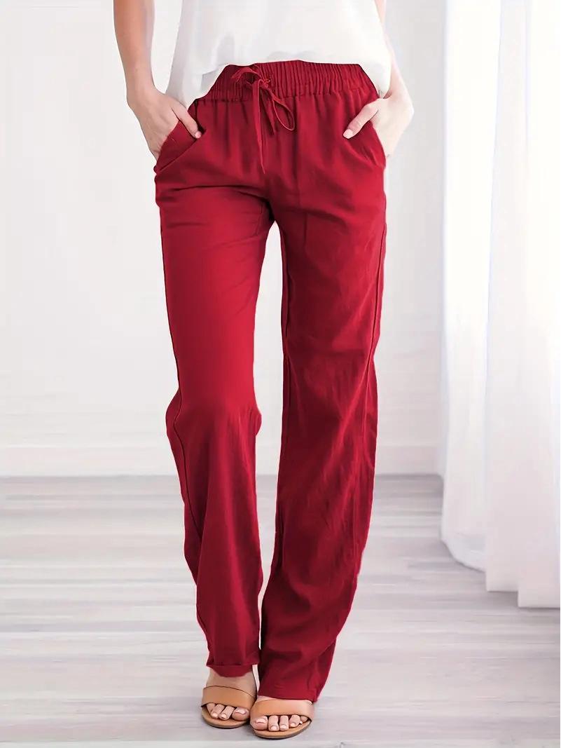 Spring/Summer Plus Size Women s Cotton Linen Wide-Leg Drawstring Pants 3XL червоний
Spring/Summer Plus Size Women s Cotton Linen Wide-Leg Drawstring Pants 3XL червоний