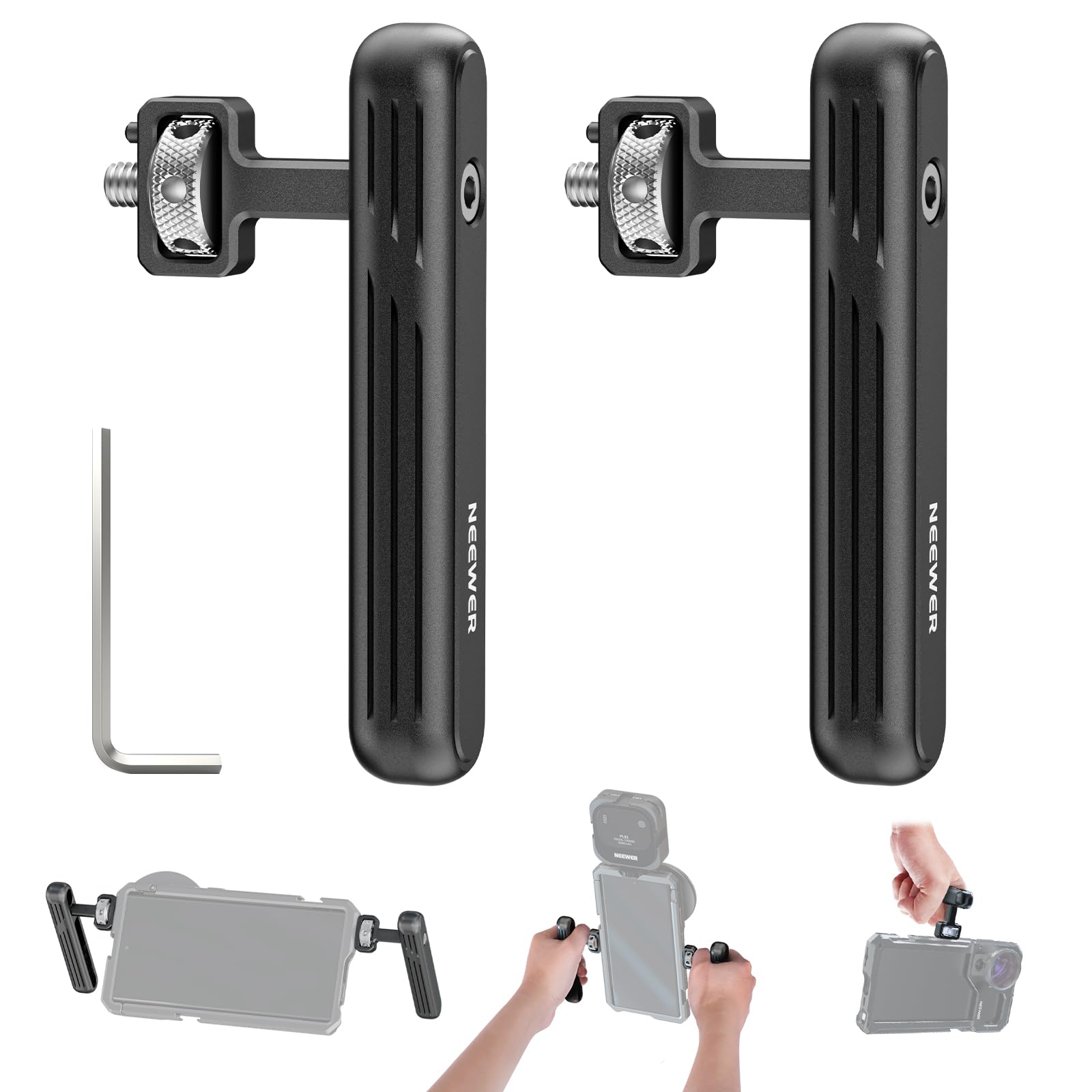 Neewer Rotating Smartphone Side and Top Compatible with iPhone and with Neewer Smartphone Cage and Screw and for Smartphone Video and Video Recording чорний
Neewer Rotating Smartphone Side and Top Compatible with iPhone and with Neewer Smartphone Cage and Screw and for Smartphone Video and Video Recording чорний