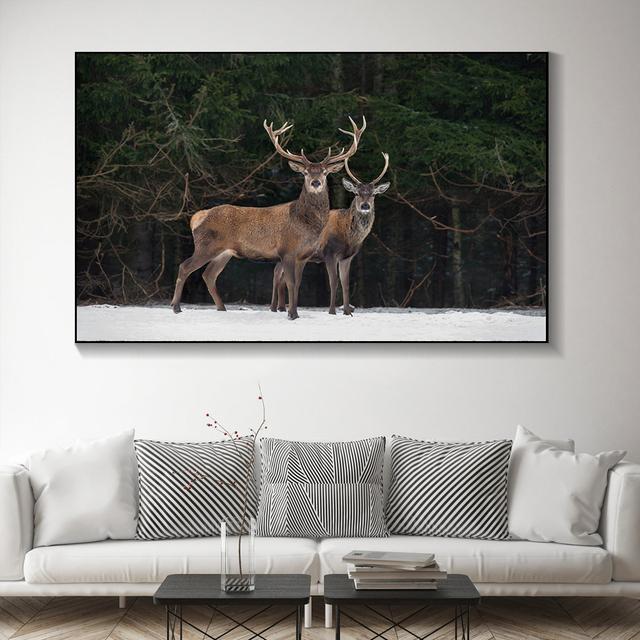 Животное Благородный олень в зимнем снегу Лес Холст Картина Плакаты и принты Настенные художественные фотографии для гостиной Домашний декор без рамки 30cm×60cm NoFrame
Животное Благородный олень в зимнем снегу Лес Холст Картина Плакаты и принты Настенные художественные фотографии для гостиной Домашний декор без рамки 30cm×60cm NoFrame