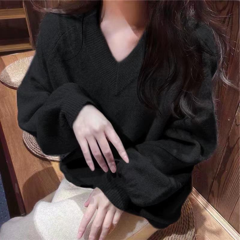 Усовершенствованный свитер с V-образным вырезом для женщин, осенне-зимний пуловер, вязаный свитер в ленивом стиле, корейская версия, однотонный базовый топ L чёрный
Усовершенствованный свитер с V-образным вырезом для женщин, осенне-зимний пуловер, вязаный свитер в ленивом стиле, корейская версия, однотонный базовый топ L чёрный