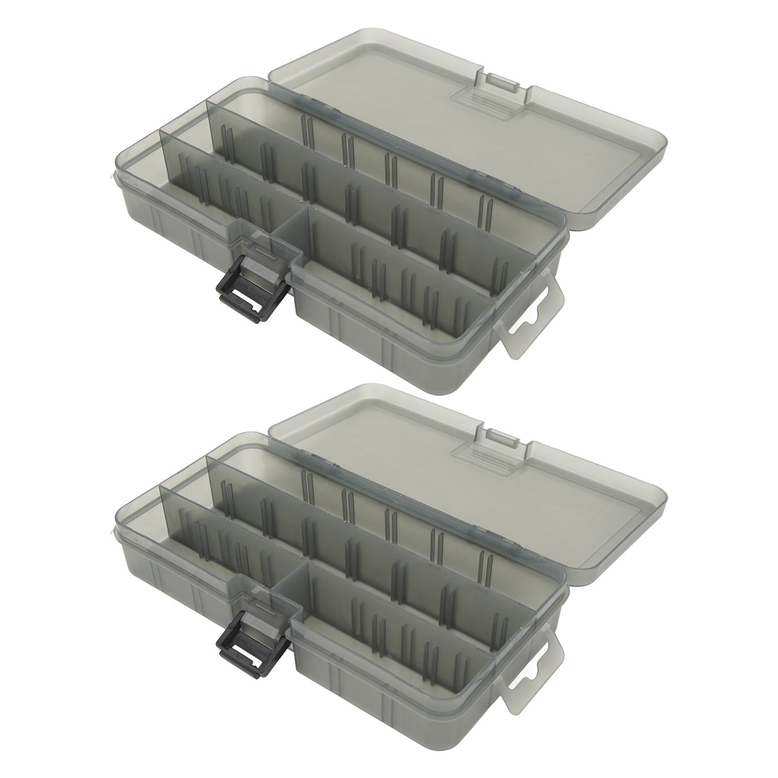 2pcs Fishing Tackle Accessory Box Dark Color Transparent Visible Plastic 4 Compartments with Dividers Fishing Box Organizer for Fishing Bait Hooks
2pcs Fishing Tackle Accessory Box Dark Color Transparent Visible Plastic 4 Compartments with Dividers Fishing Box Organizer for Fishing Bait Hooks