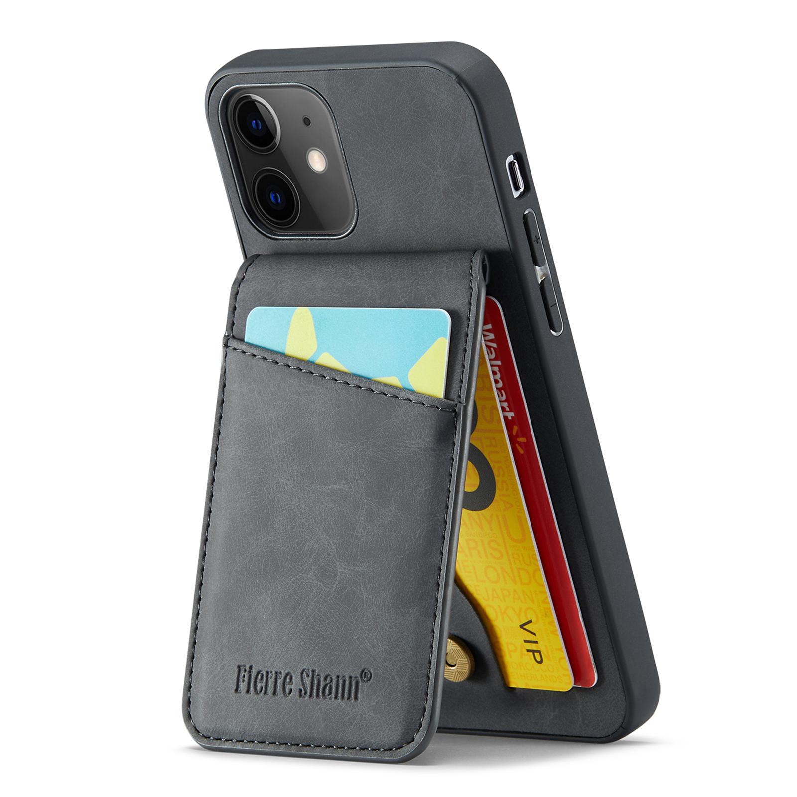 FIERRE SHANN Phone Cover for iPhone 12/12 Pro 6.1 inch Card Slots Kickstand PU Leather+TPU Case Black
FIERRE SHANN Phone Cover for iPhone 12/12 Pro 6.1 inch Card Slots Kickstand PU Leather+TPU Case Black