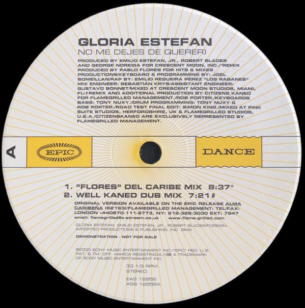 12inch Record GLORIA ESTEFAN No Me Dejes De Querer EAS12856 Epic Dance 2000 US Dance Electronica Used
12inch Record GLORIA ESTEFAN No Me Dejes De Querer EAS12856 Epic Dance 2000 US Dance Electronica Used