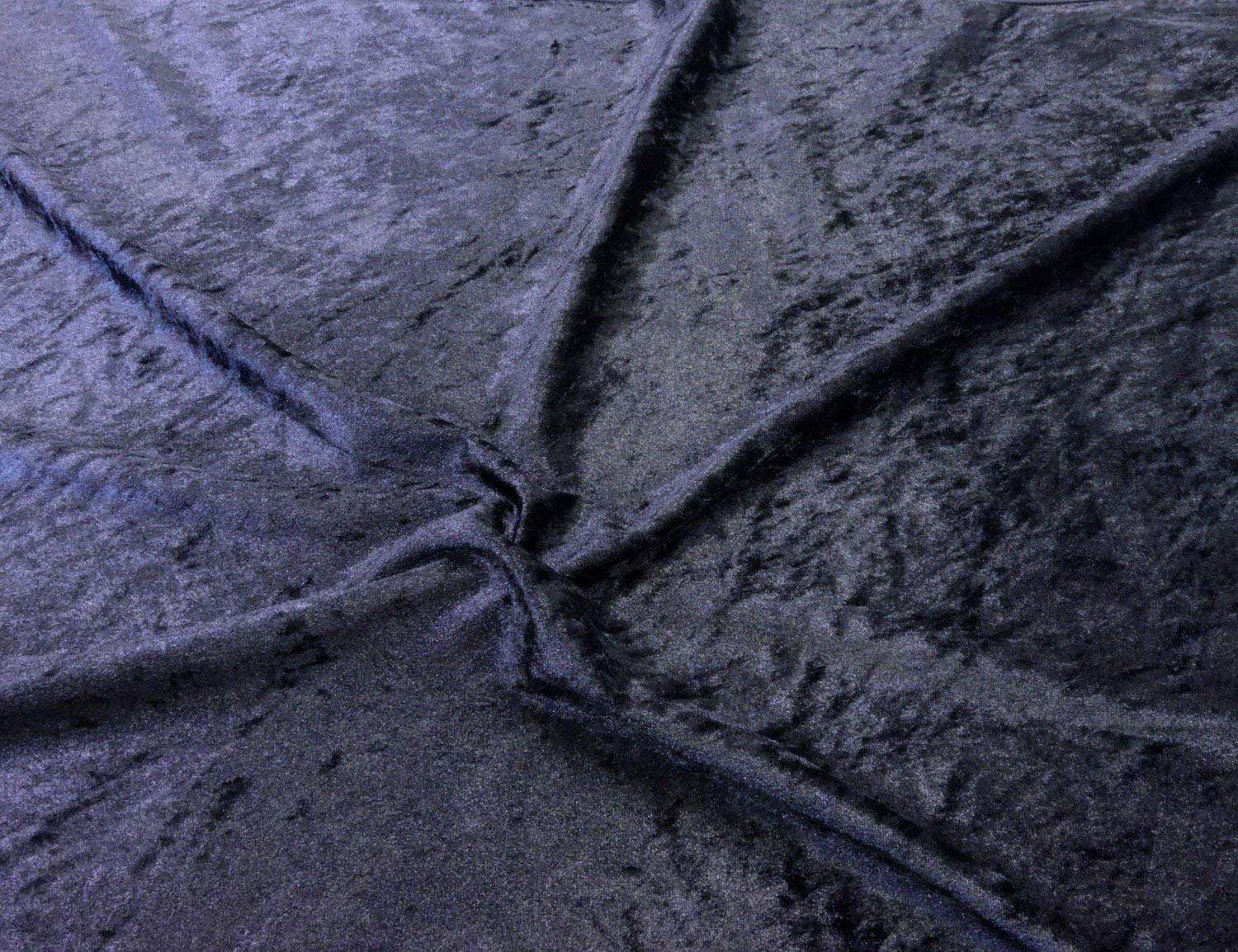 Cosmo Textile Мятый велюр однотонный 112 см шириной x Ткань GD3300, Цвет, Примерно. 2,5 м, Кол. 300, Черный,