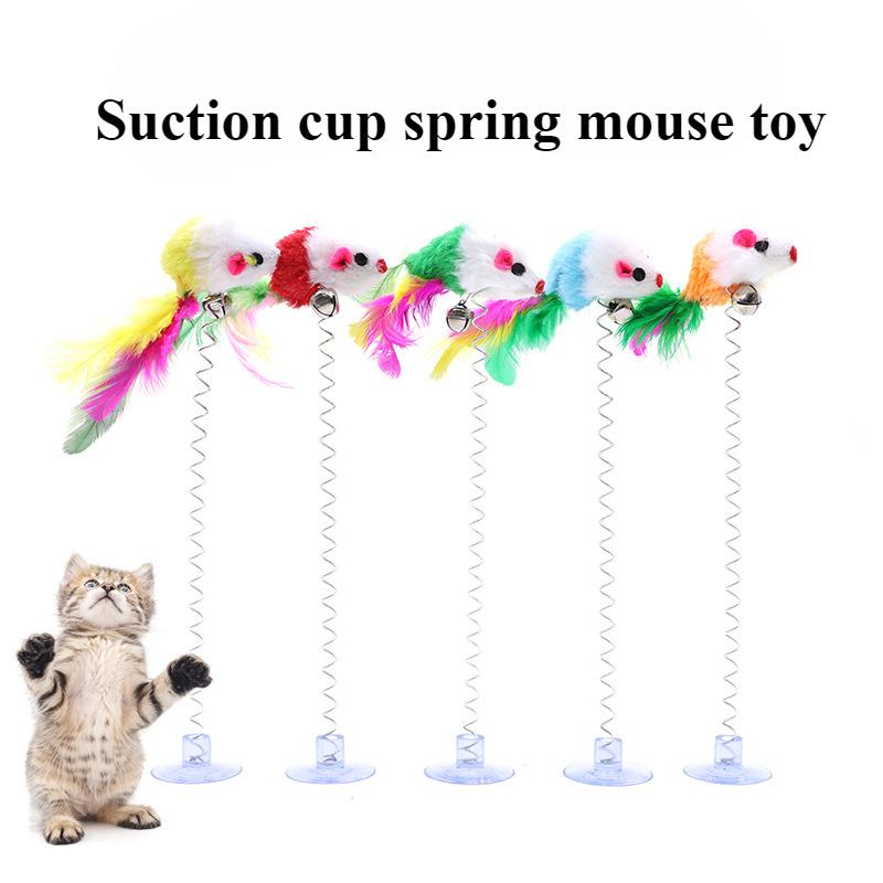Spring Cat Toys Funny Suction Cup Feather Pet Toys Multi Color Cat Feather Wand Pet Interactive Cat Toys Supplies Mixed color-1pc
Spring Cat Toys Funny Suction Cup Feather Pet Toys Multi Color Cat Feather Wand Pet Interactive Cat Toys Supplies Mixed color-1pc