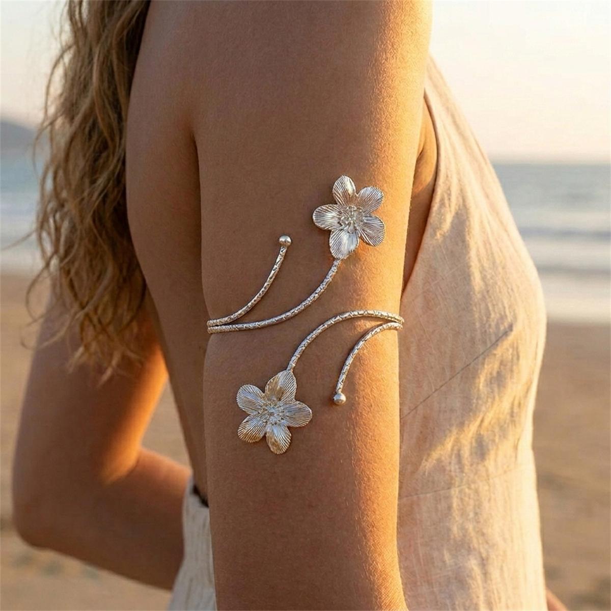 Minimalist Flower Enamel Cuff Bracelet for Women Vintage Gold Plated Hollow Floral Upper Arm Bangle Fashion Party Jewelry Gift
Minimalist Flower Enamel Cuff Bracelet for Women Vintage Gold Plated Hollow Floral Upper Arm Bangle Fashion Party Jewelry Gift