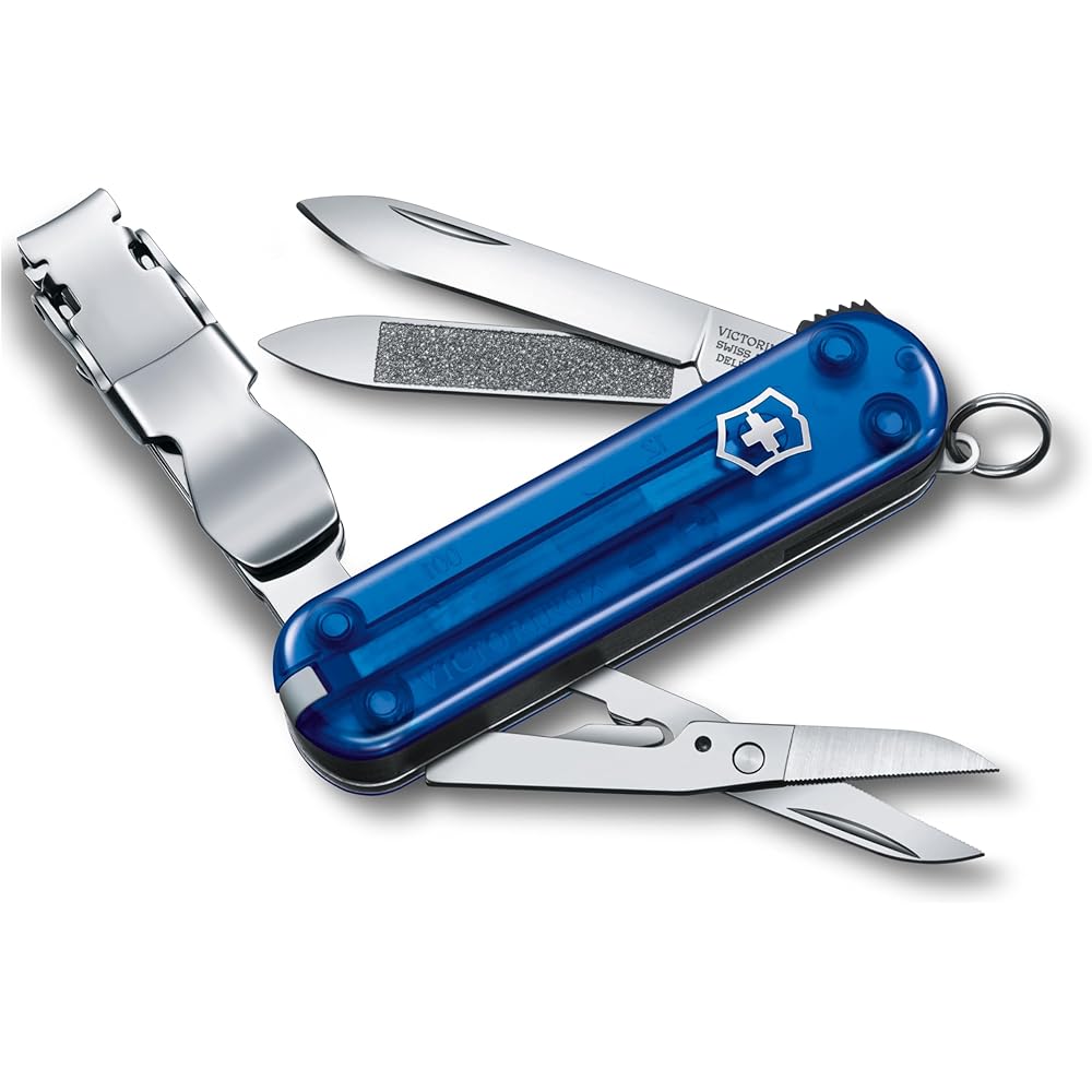 Victorinox Nail Clipper with Curved Blade, Nail File, and Cleaning Tool Stainless Steel Compact Translucent Blue
Victorinox Nail Clipper with Curved Blade, Nail File, and Cleaning Tool Stainless Steel Compact Translucent Blue