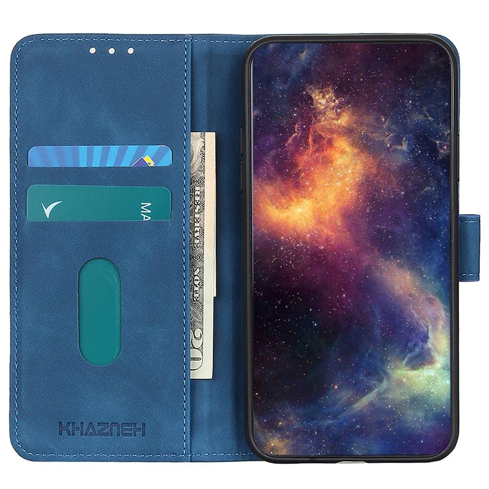 KHAZNEH For iPhone 14 6.1 inch Anti-dust Protective Cover Stand Wallet Vintage Textured PU Leather Anti-fall Cellphone Case Blue
KHAZNEH For iPhone 14 6.1 inch Anti-dust Protective Cover Stand Wallet Vintage Textured PU Leather Anti-fall Cellphone Case Blue