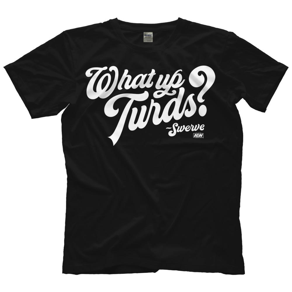 Swerve Strickland What up Turds AEW Official TShirt Unisex T-Shirt XXL
Swerve Strickland What up Turds AEW Official TShirt Unisex T-Shirt XXL