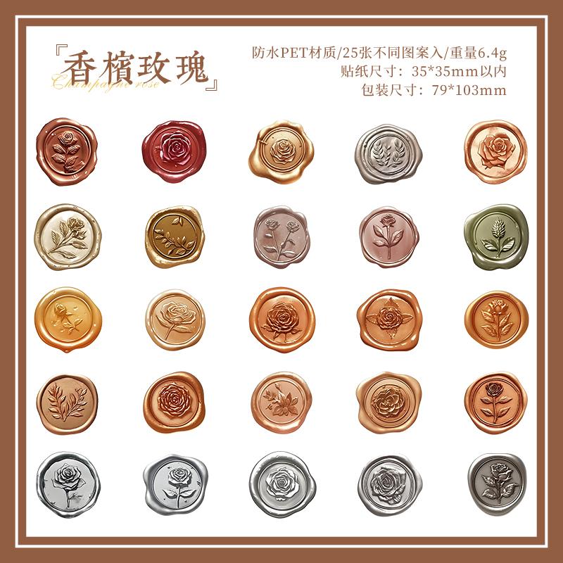 25 pcs PET Wax Seal Stickers Creativity Adhesive Diy Sticker Hand Made Decorative Junk Journal Collage Stickers
25 pcs PET Wax Seal Stickers Creativity Adhesive Diy Sticker Hand Made Decorative Junk Journal Collage Stickers