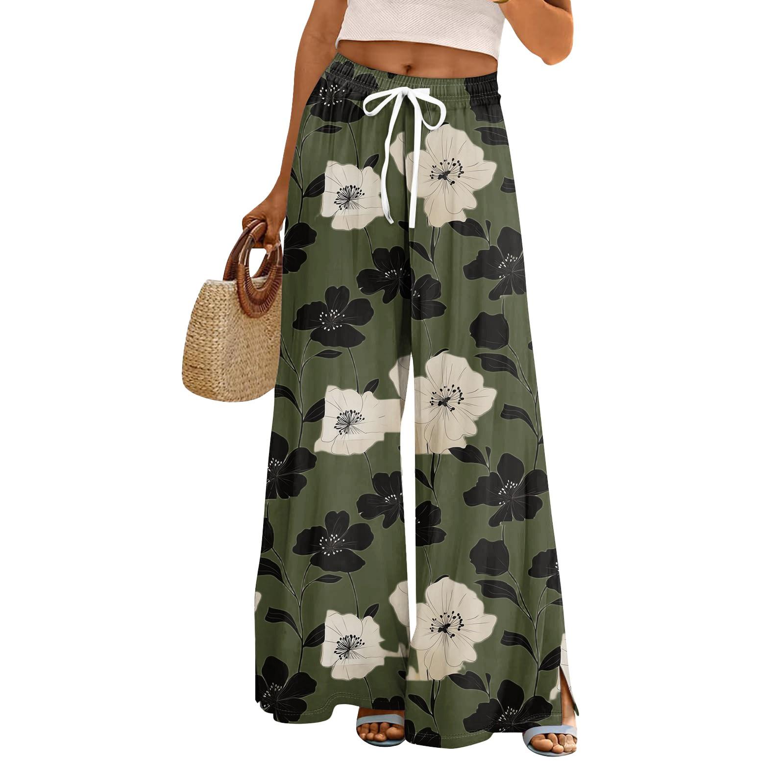 Женские свободные повседневные брюки с цветочным принтом и широкими штанинами, с эластичной талией на кулиске и карманами L
Женские свободные повседневные брюки с цветочным принтом и широкими штанинами, с эластичной талией на кулиске и карманами L