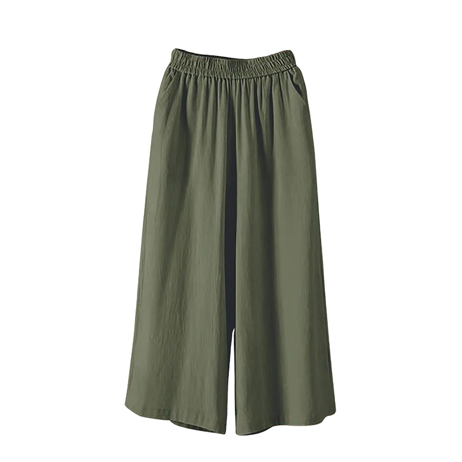 Женские широкие брюки с карманами, легкие, с высокой талией, свободные, укороченные брюки XXXXL зелёный
Женские широкие брюки с карманами, легкие, с высокой талией, свободные, укороченные брюки XXXXL зелёный
