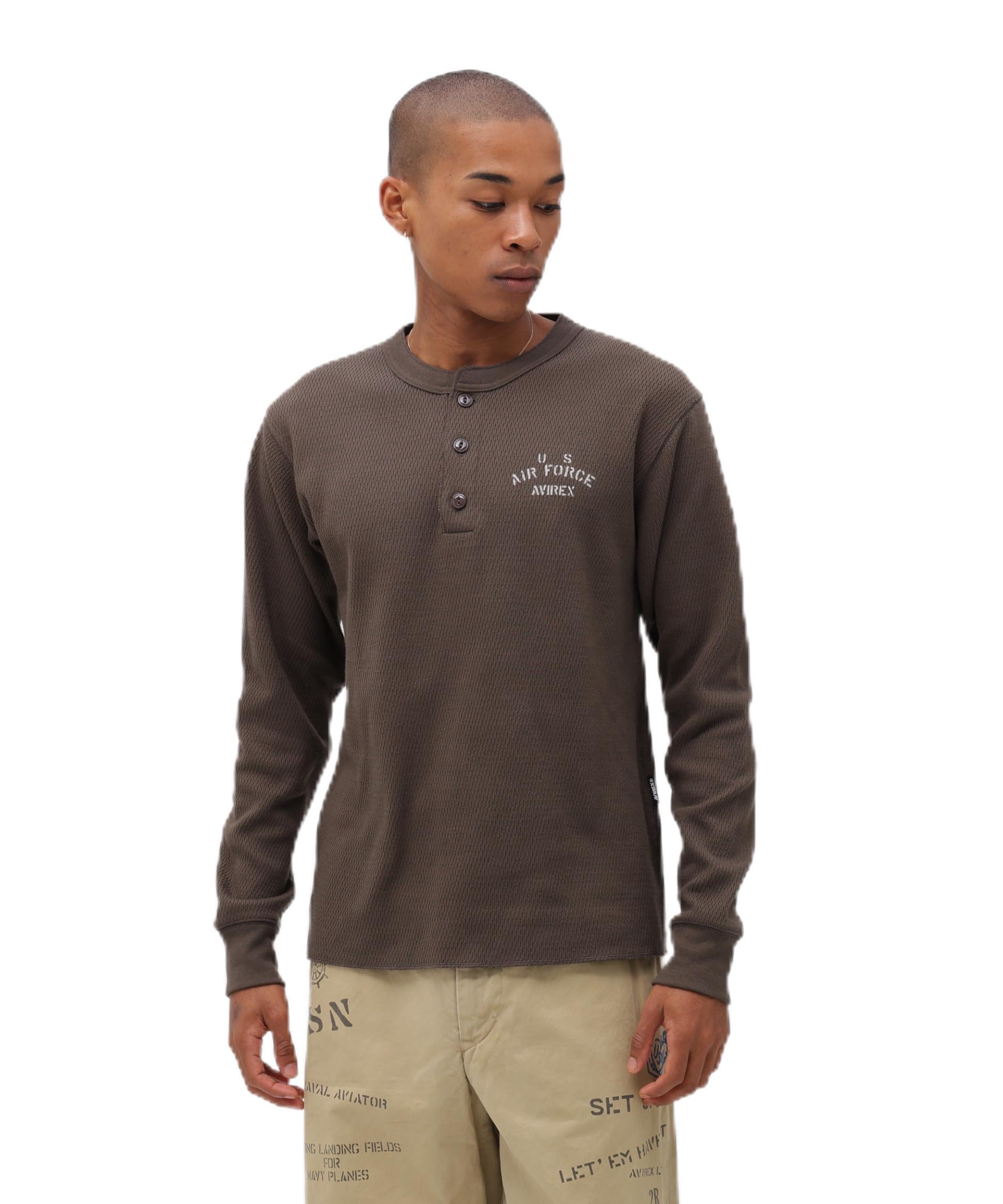 AVIREX HONEYCOMB HENRY NECK L/S T-SHIRT men s L charcoal 783-6130015
AVIREX HONEYCOMB HENRY NECK L/S T-SHIRT men s L charcoal 783-6130015