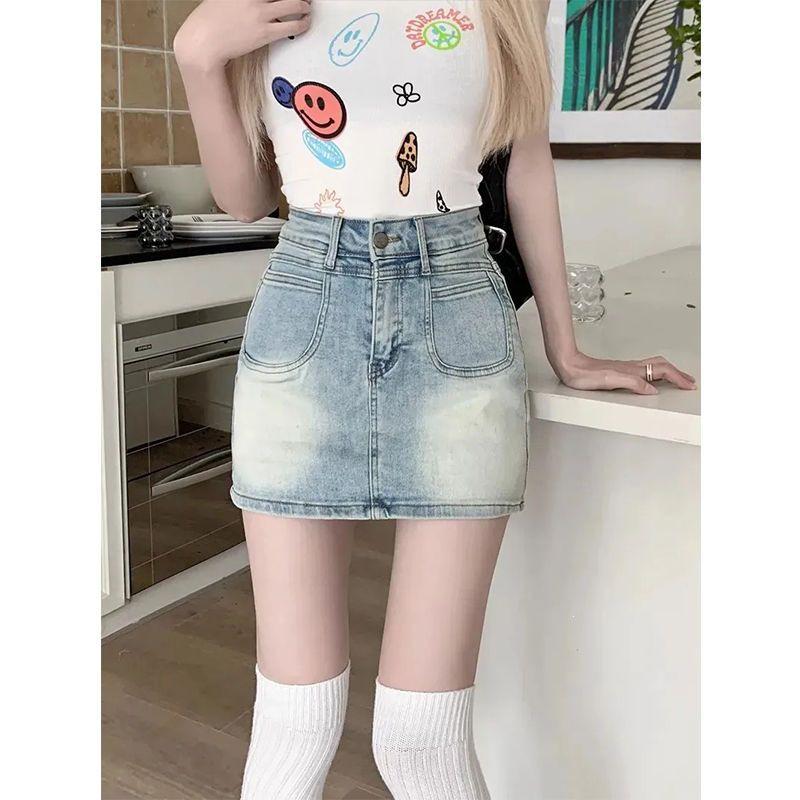 High-Waisted Denim Hip-Hugging Mini Skirt for Women – Trendy, Slimming, Versatile, and Anti-Exposure Summer Style S синій
High-Waisted Denim Hip-Hugging Mini Skirt for Women – Trendy, Slimming, Versatile, and Anti-Exposure Summer Style S синій